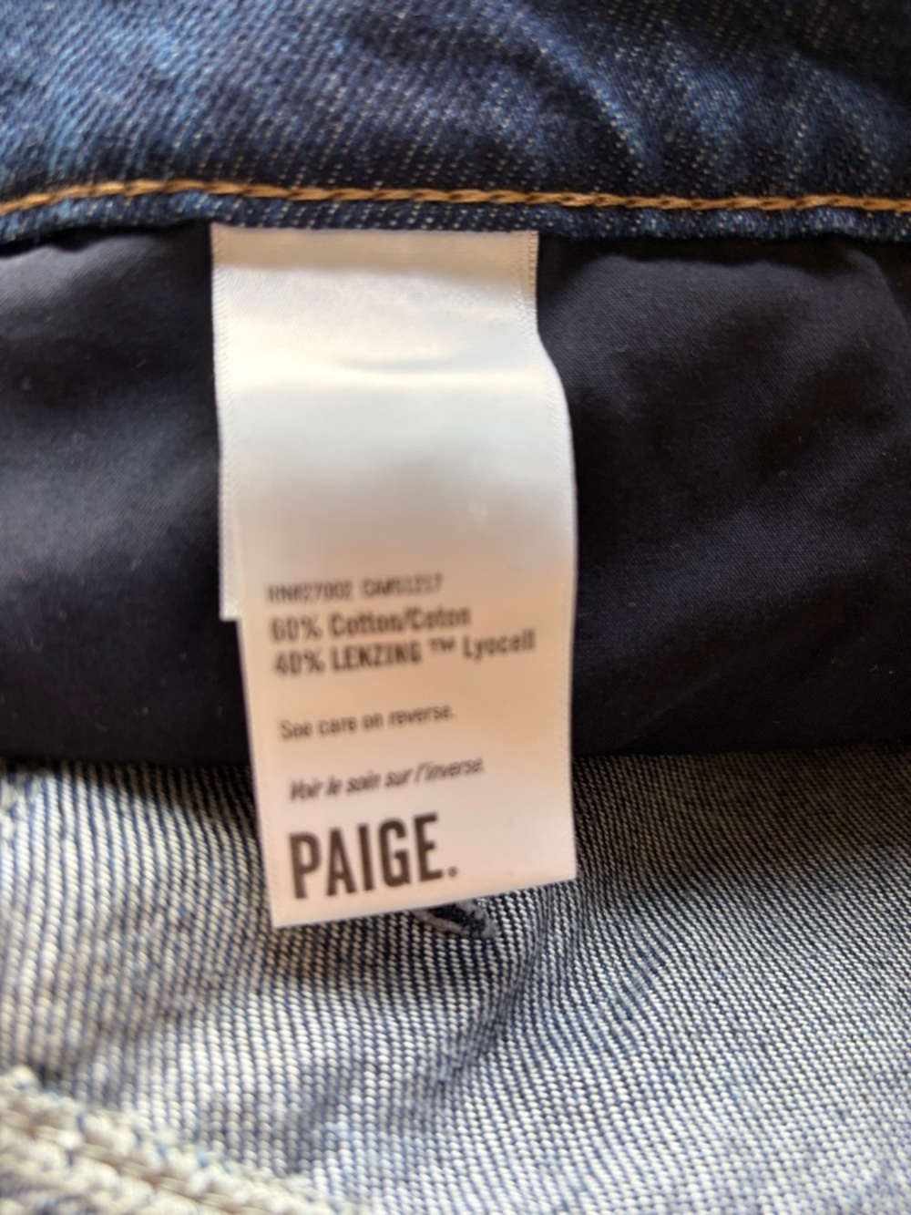 Paige Ryder Skirt Dark Wash Michiru Relaxed Fit Raw Hem Sz 32 NEW - Picture 8 of 11